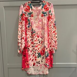 Feeling Compelled Fuchsia Pink Mixed Print Dress